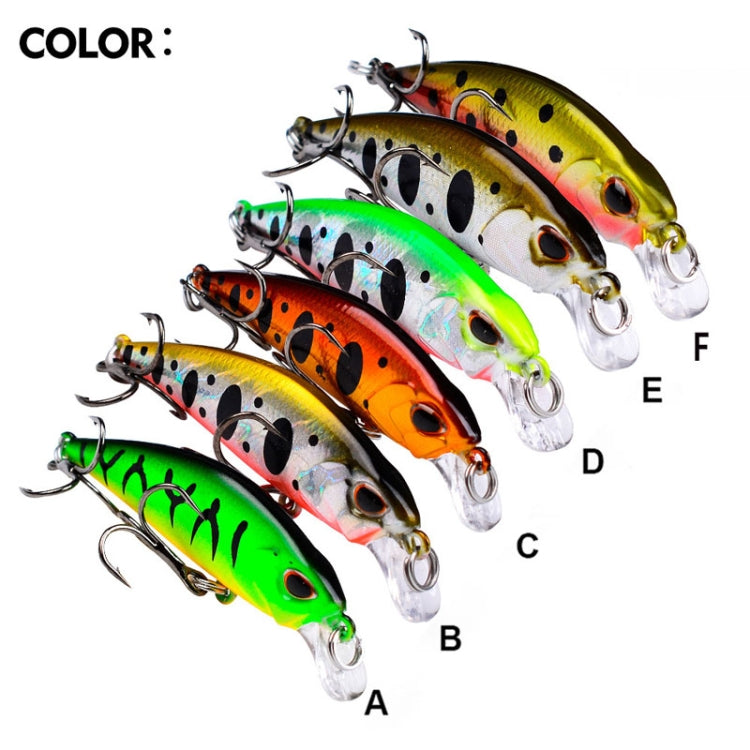 5.3cm 4.6g Sinking Minnow Lure Long Casting Bionic Plastic Hard Bait Fishing Tackle, PROBEROS DW577 8003 Hook, PROBEROS DW578 Ordinary Hook