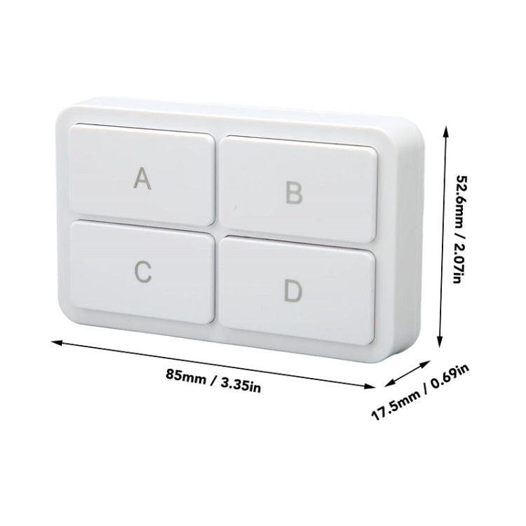 Zigbee Tuya 4-key Situational Remote Control Smart Switch, YSB34