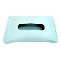 Car Armrest Box Sun Visor Hanging Leather Tissue Box, Black, Pink, Blue, Beige