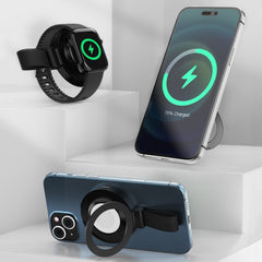 3 In 1 Magnetic Wireless Charger Mobile Phone Ring Holder