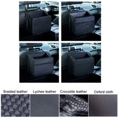 Car Hanging Garbage Bag Multifunctional Folding Storage Box, H611 Woven Pattern, H613 Litchi Pattern, H615 Oxford Cloth