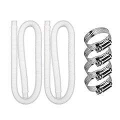 For Intex Swimming Pool Filter Pump Replacement, 1 Hose 2 Clamps, 2 Hoses 4 Clamps, 1 Hose 2 Clamps Blue, 2 Hoses 4 Clamps Blue