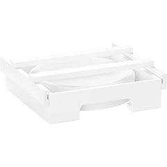 9-inch Paper Plate Dispenser Under Cabinet Bamboo Plates Holder Kitchen Storage Rack, 24 x 26.5 x 6.5
