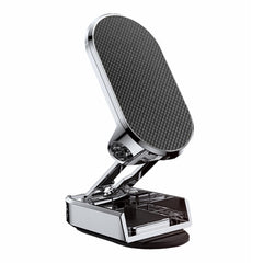 D11 Magnetic Folding Car Phone Holder Rotatable Dashboard Stick-On Navigation Stand, Black Frosted, Silver Frosted