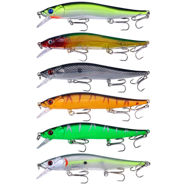 6colors /Set HENGJIA MI169 Submerged Minnow Dummy Bait Lua Hard Fishing Lures, 12cm 13.6g