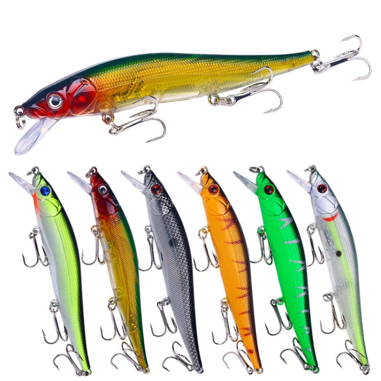 6colors /Set HENGJIA MI169 Submerged Minnow Dummy Bait Lua Hard Fishing Lures, 12cm 13.6g