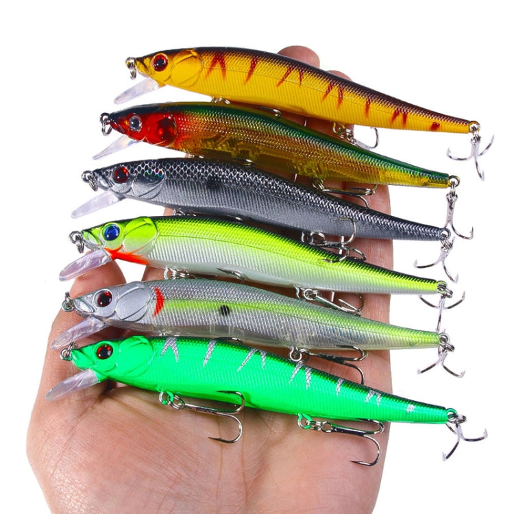 6colors /Set HENGJIA MI169 Submerged Minnow Dummy Bait Lua Hard Fishing Lures, 12cm 13.6g