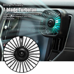 F11 Car USB Colorful Gradient Light Cooling Fan Automotive Interior, Black, Khaki