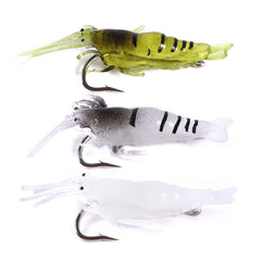 5pcs /Pack HENGJIA SO064 Imitation Grass Shrimp Dummy Bait Lua Fishing Soft Lures, 4cm 1.5g