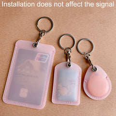 Access Control Elevator Card Holder Proximity Card Protector Keychain With Pull Ring, Water Drop Black, Water Drop Pink, Water Drop White, Small Square Black, Small Square Pink, Small Square White, Large Black, Large Pink, Large White
