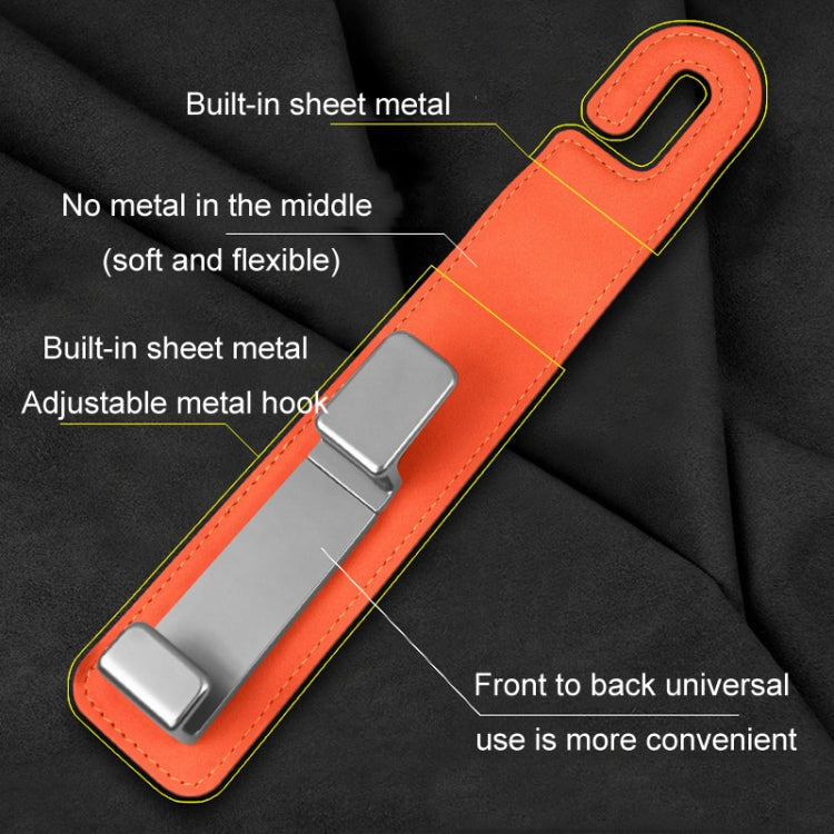 Car Multifunctional Hidden Hook Seat Back Storage Hook, Black, Gray, Orange