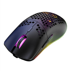 XUNSVFOX XYH80 Hollow Hole Rechargeable Wireless Gaming Mouse RGB Light Computer Office Mouse, XYH80