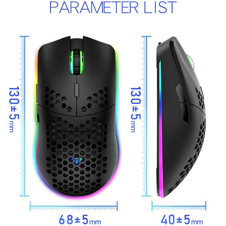 XUNSVFOX XYH80 Hollow Hole Rechargeable Wireless Gaming Mouse RGB Light Computer Office Mouse, XYH80