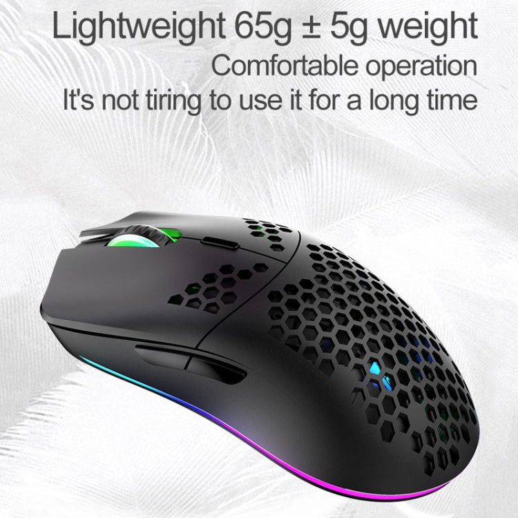 XUNSVFOX XYH80 Hollow Hole Rechargeable Wireless Gaming Mouse RGB Light Computer Office Mouse, XYH80