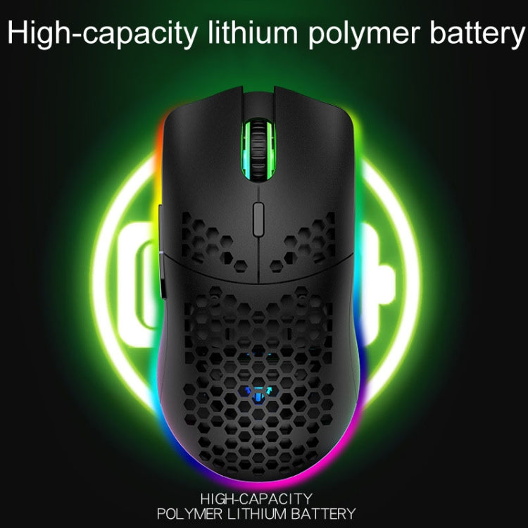 XUNSVFOX XYH80 Hollow Hole Rechargeable Wireless Gaming Mouse RGB Light Computer Office Mouse, XYH80