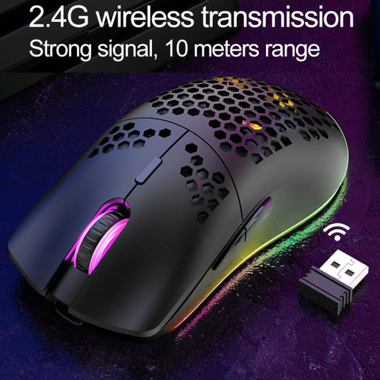 XUNSVFOX XYH80 Hollow Hole Rechargeable Wireless Gaming Mouse RGB Light Computer Office Mouse, XYH80