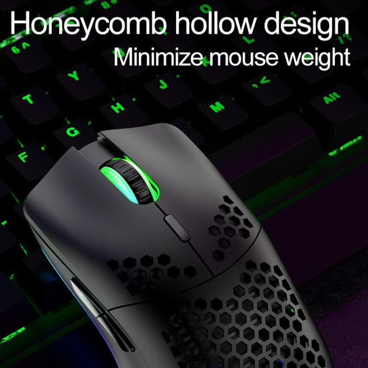 XUNSVFOX XYH80 Hollow Hole Rechargeable Wireless Gaming Mouse RGB Light Computer Office Mouse, XYH80
