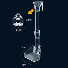 Fish Tank Feeding Tube Acrylic Feeder Small Fish Feeding Tube, 13-18cm, 20-32cm