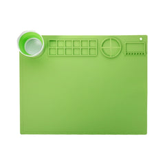 50x40cm Silicone Double Bowl Painting Pad Graffiti Oil Painting Mat Erasable and Washable Silicone Pad