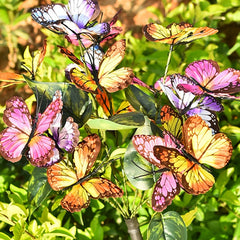 Lawn Ground Plug Light Decoration Outdoor Solar LED Garden Lights, Butterfly Flower