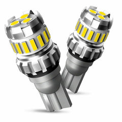 2pcs T10 3030+4014 18LED Constant Current Decoder Indicator Light Reversing Light, T10 (White)