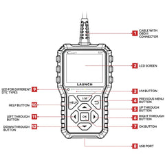 Launch Creader CR529 OBD2 Car Engine Fault Tester Code Scanner