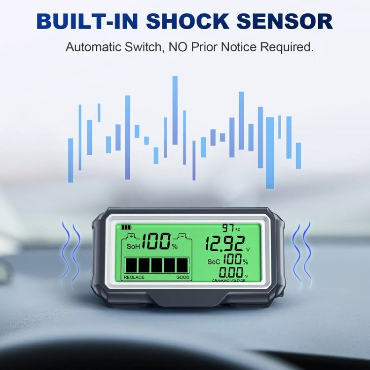 ANCEL 12V LED Car Battery Tester SOH/SOC Rechargeable Battery Analysis Tool, BM200 PRO