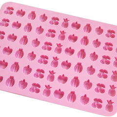 66 Grids Fruit Silicone Fudge Molds Mini Candy Molds, 66 Grids Fruit