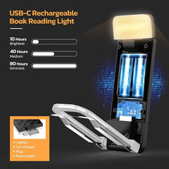 Charging Book Clip Light USB Night Light Eye-Protecting LED Reading Lamp