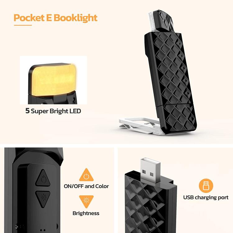 Charging Book Clip Light USB Night Light Eye-Protecting LED Reading Lamp