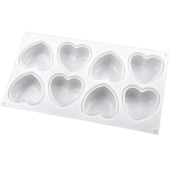 8 Grids Heart Silicone Chocolate Mold Handmade Aroma Soap Mould, 8 Grids Heart