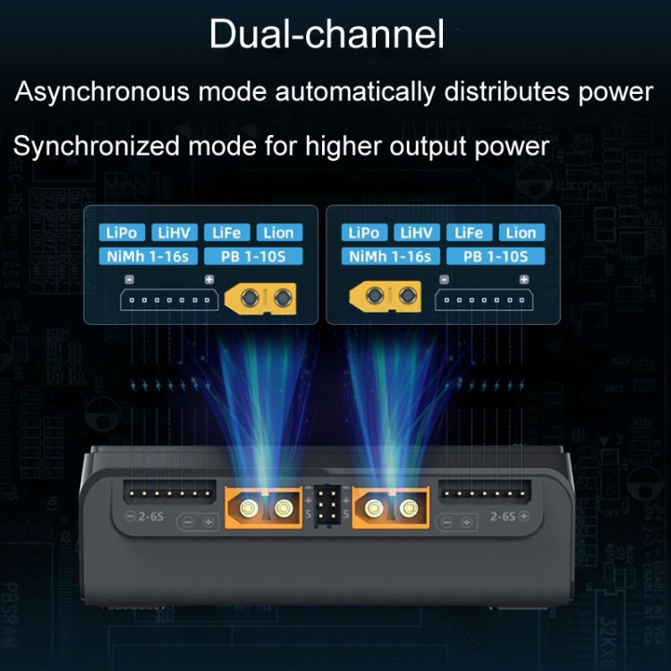ToolkitRC M6D 500W Toy Airplane Dual Channel Li-Po Battery Balance Charger