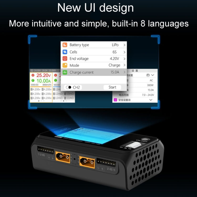 ToolkitRC M6D 500W Toy Airplane Dual Channel Li-Po Battery Balance Charger