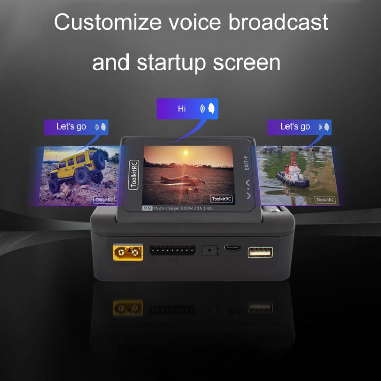 ToolkitRC M9 600W Airplane Li-Po Battery Balance Charger With Voice Function, M9