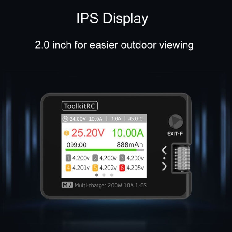ToolkitRC M7 Boat Model Aviation Li-Po Battery Balance Charger, M7