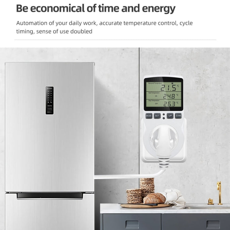 Intelligent Digital Thermostat Countdown Temperature Control Switch Socket Timing Temperature Controller, US Plug