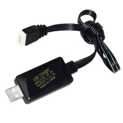 11.1V 2A 3S Lithium Battery USB Charger With Light, 4 Pin Plug