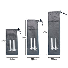 Ground Spike Storage Bag Outdoor Camping Accessories Portable Handheld Storage Bag, S 20cm, M 30cm, L 40cm