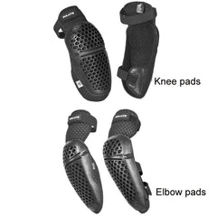SULAITE Cycling Honeycomb Breathable Heat Dissipation Motorcycle Adjustable Protective Gear, 2pcs /Set Knee Pads, 2pcs /Set Elbow Pads, 4pcs /Set Knee Elbow Pads