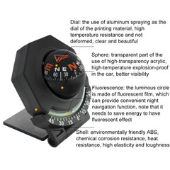 2 In 1 Car Compass With Slope Gauge Foldable High Precision Guide Ball, LC452