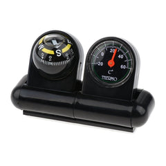 2 In 1 Car Guide Ball Thermometer Adjustable Angle Compass, LC285