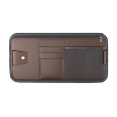 Car Sun Visor Card Glasses Holder Zipper Storage Bag