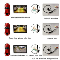 360-degree Adjustable Three-control Metal Fisheye Reversing Camera