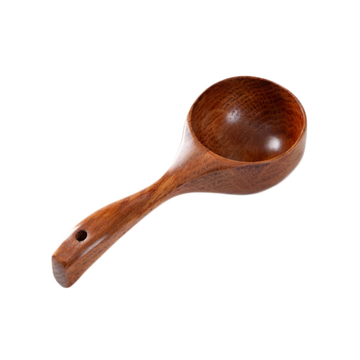 Household Wooden Long Handle Large Soup Spoon Eating Noodle Spoon Water Scoop, Tanoak (Old Lacquer Color), Tanoak (Original Color), Beech, Acacia