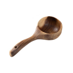 Household Wooden Long Handle Large Soup Spoon Eating Noodle Spoon Water Scoop, Tanoak (Old Lacquer Color), Tanoak (Original Color), Beech, Acacia