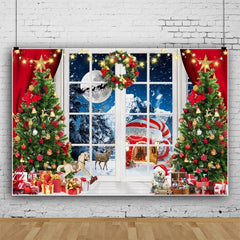 120x80cm Christmas Wreath Snow Scene Photography Background Curtain, 11421618, 11421670, 11421909, 11422035, 11422036, 11422037, 12805213, 12805214, 12805218