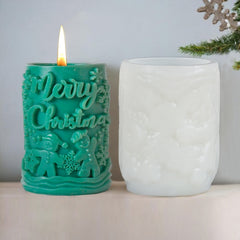 Christmas Aromatherapy Candle Cylinder DIY Silicone Mold, ZL-845, ZL-846, ZL-849, ZL-850
