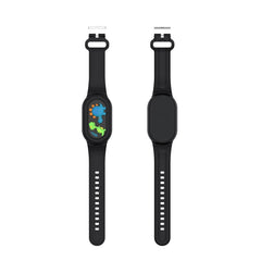 For Samsung Galaxy SmartTag 2 Bracelet Waterproof Silicone Wristband, Black Flag, Blue Paw Prints, Pink Bee, Black Dinosaur, Black Flower, Green Flower