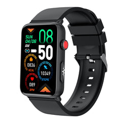 Smart Watch Ring ECG Temperature Heart Rate Blood Pressure Health Bluetooth Talking Watch, Black Silicone, Red Silicone, Blue Silicone, Black Leather, Brown Leather