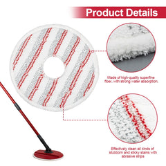 For Vileda Spin & Clean Mop Refill Pad Round Microfiber Replacement Cloth Cover